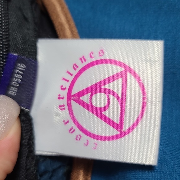 CESAR ARELLANES Multicolor Sleeveless Halter Dress Wrap Neck Size Small - Picture 3 of 14